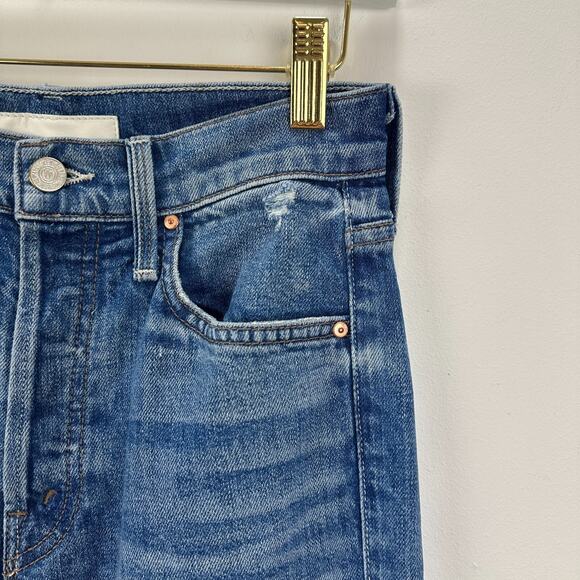Mother Superior The Tomcat Jeans Blue Playing with Scissors Ankle Straight US 25 - Picture 8 of 16